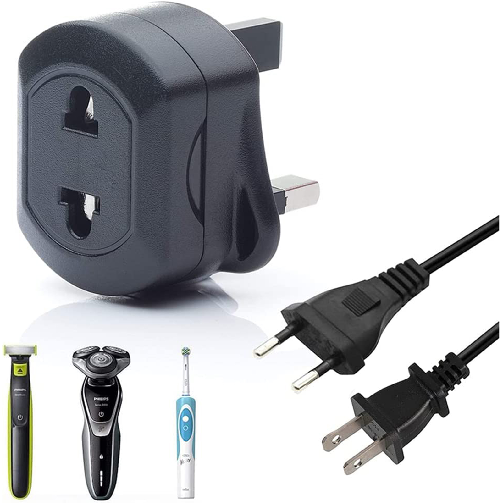 2 pin shaver plug to usb